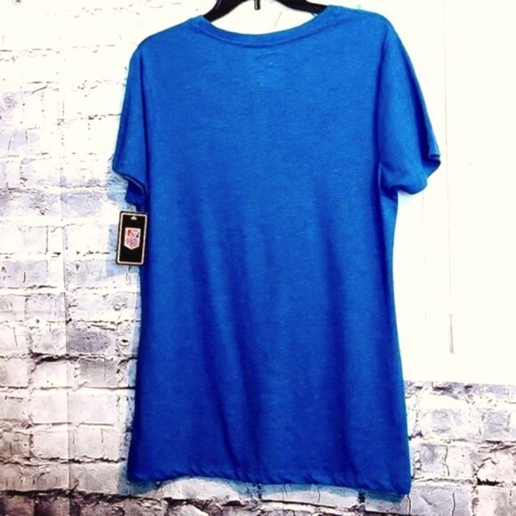 Pel athletic SABASTIAN RIVER SHARKS BLUE FOOTBALL TEAM TEE SHIRT SIZE S - Picture 2 of 9